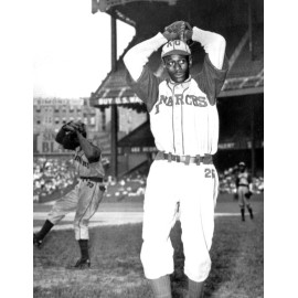 BASEBALL LEGEND SATCHEL PAIGE K. C. MONARCHS NEGRO LEAGUE 8x10 PHOTO INDIANS