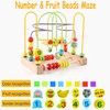 Jacootoys Beads Maze Wooden Roller Coaster Activity Learning Game Preschool