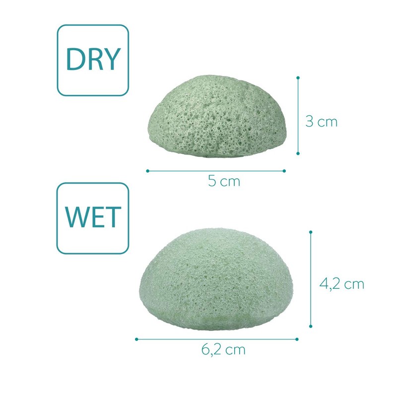 Navaris 8 x Konjac Sponge Set - Face Sponge Cleaning