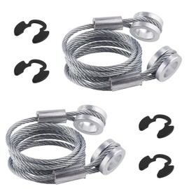 2pcs Hood Release Cable with 4 Circlips, 41.73in Hood Control Cable Replacement Compatible with Peterbilt 1987-2010 357 375 377 378 379 Replacement Parts Accessories L92-6000-0718/924-5402