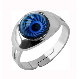 Wqaip Kerg Mood Ring 2 Pcs Eyes Color Change Ring for Women Girls Boys Size Adjustable Temperature Finger Ring, one size