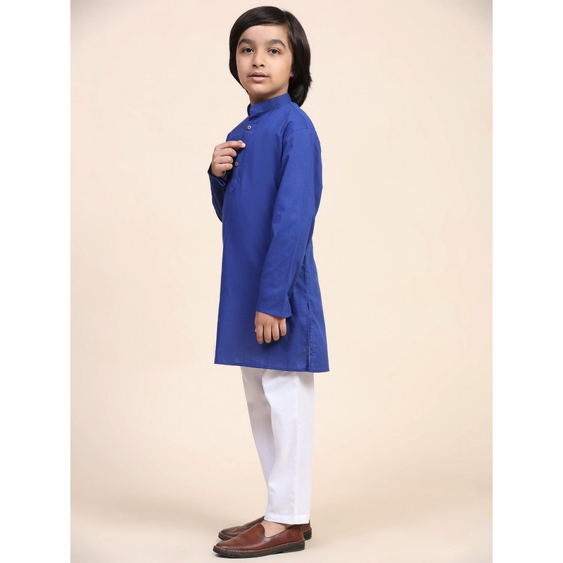 SKAVIJ Kids Soft Cotton Kurta Pajama Set for Boys Royal