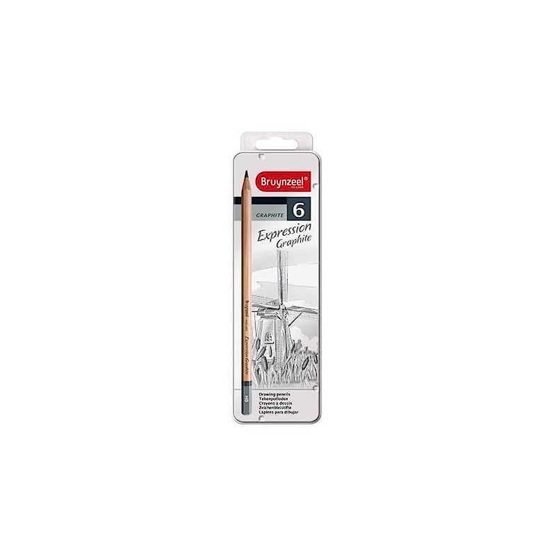 TALENS - Estuche 6 Graphite Pencils Metal Box Expression