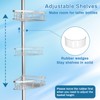 Rustproof Shower Corner Caddy Shelf for Bathroom Tension Pole Organizer