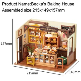 Rolife DIY Miniature House Decoration Becca's Baking House Miniatures Gift Idea for Women Girls (DG161)
