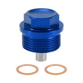 RATCHROLL 1 Set Universal Oil Drain Plug Anti Leakage Oil Pan Drain Bolt Screw Thread Repair with Gasket Magnetic Blue Aluminum Alloy Copper M24x1.5