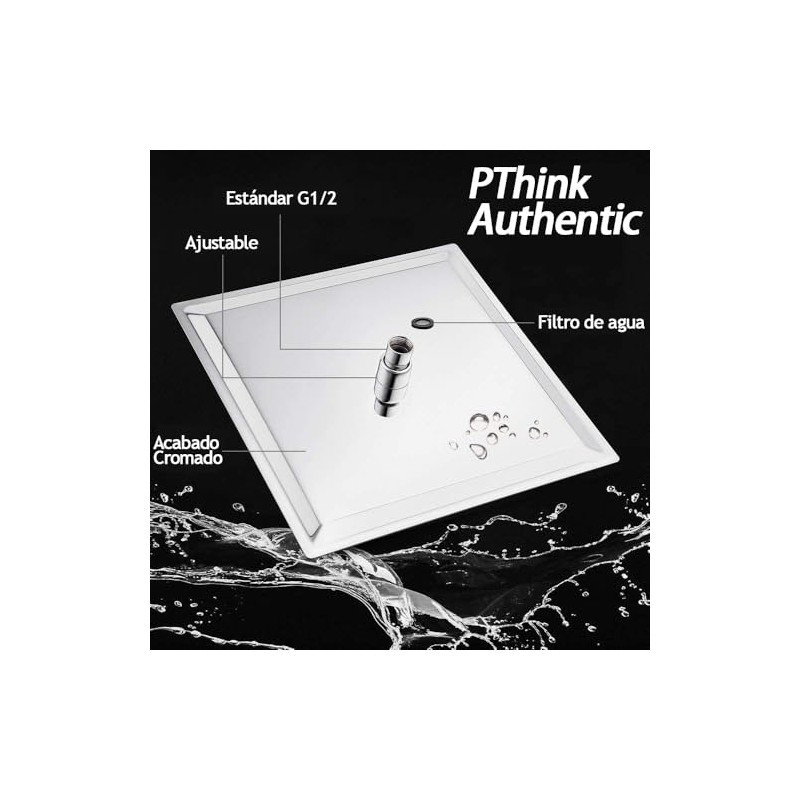 Regadera para Baño de 8 Pulgadas con 27cm Brazo de