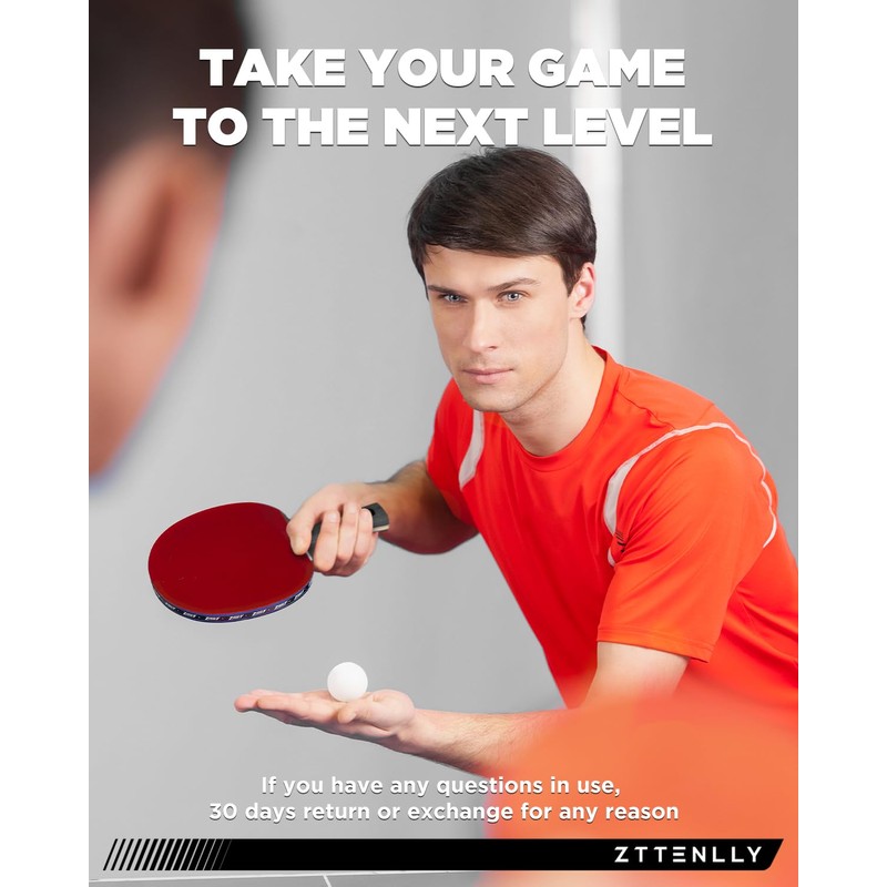 ZTTENLLY Ping Pong Paddle with Carbon Technology | Performance-Series,7-ply Finest