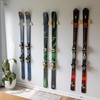 StoreYourBoard Minimalist Wood Ski Rack, Wall Mount Display Holder, Solid