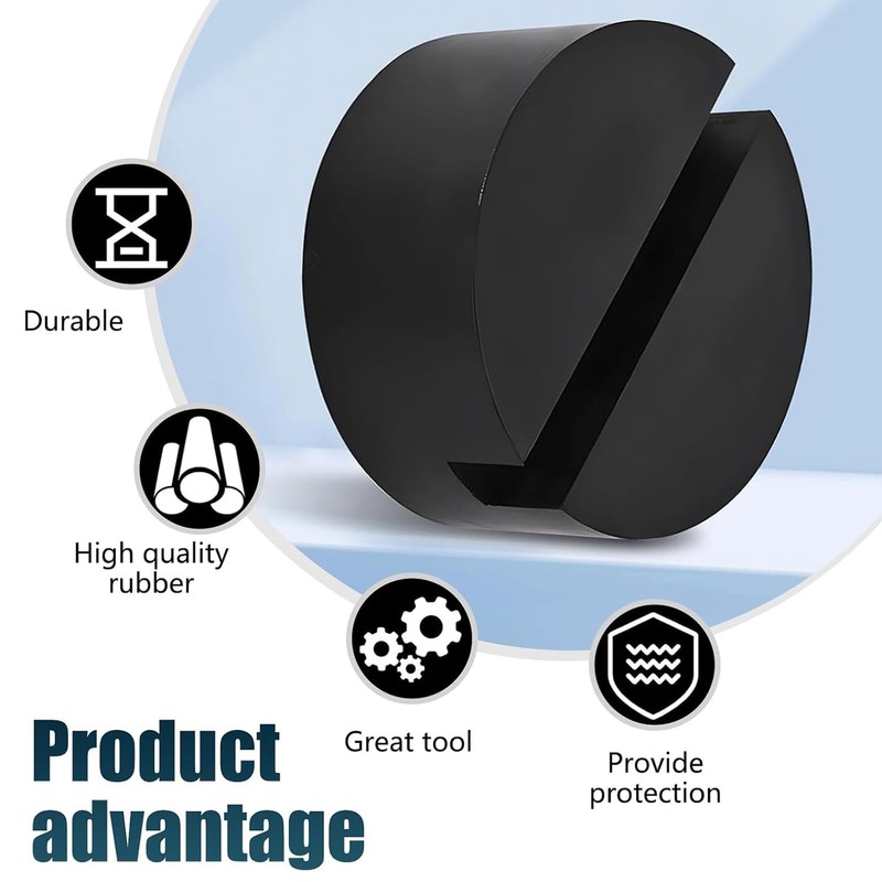 2 Pack Car Floor Jack Pads, Slotted Pucks Support Elastic
