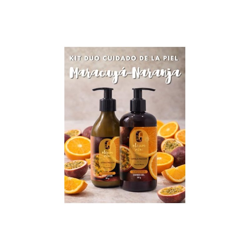 Oleum Vitae Kit Dúo Shower Gel Body Lotion Citrus Passion