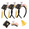 OATIPHO 3pcs Graduation Cap Headband Lightweight Mini Graduation Hat Hairbands