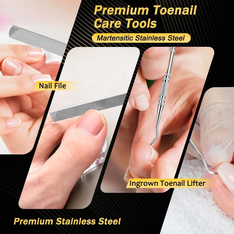 Kingfun Toenail Clippers for Seniors, Ingrown Toe Nail Clippers for
