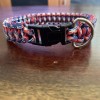 Handmade Red White And Blue Paracord Dog Collar Small 14