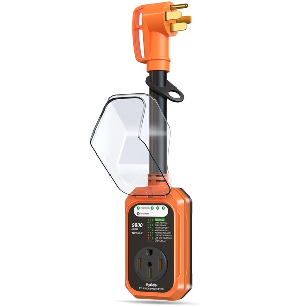 EyGde RV Surge Protector 50 Amp Waterproof, RV Circuit Analyzer