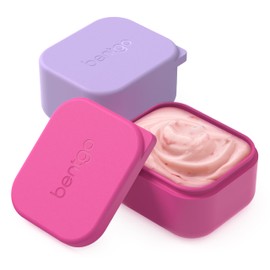 Bentgo Sidekicks - Juego de 2 recipientes de silicona, tazas de salsa para condimentos y aperitivos pequeños, reutilizable, duradero y a prueba de... 