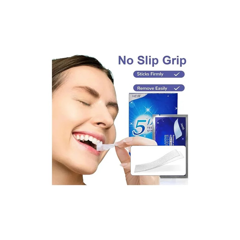 28 Tiras Blanqueadoras Dentales 5d White Higiene Bucal