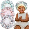 Aileam 3 Pieces Kids Satin Bonnet Unicorn Sleep Cap Silk