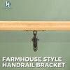 Stair Handrail Brackets Wooden Railing Support Antique Brass, 3 Pack