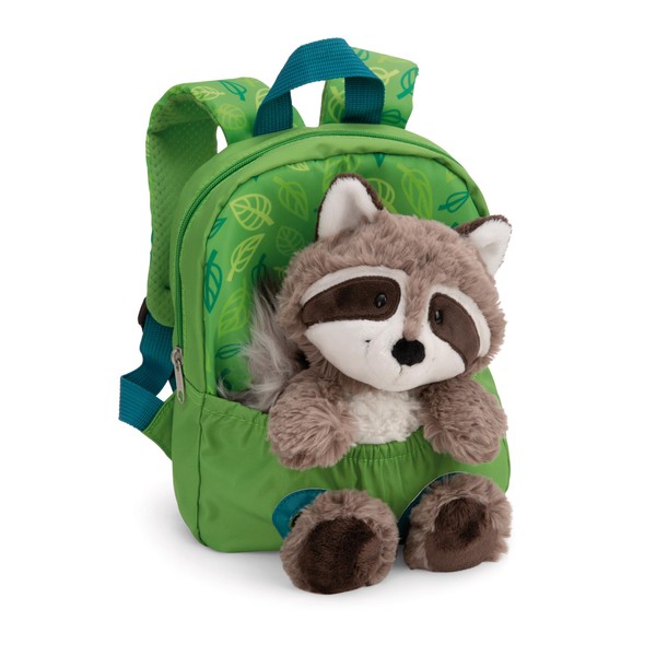 NICI Backpack with Plush Toy 21 x 26 cm Raccoon