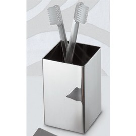 Gedy Gedy NE98-13 Square Polished Toothbrush, Chrome, 2.4" x 2.4" x 3.9"