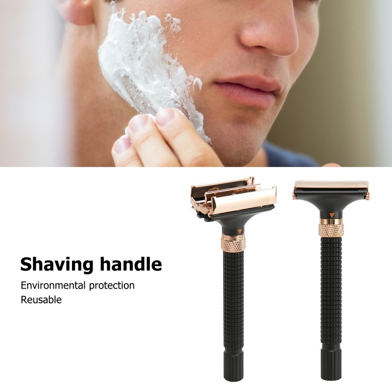 Shaving Handle Metal Safety Double Edge Reusable Shaving Long Handle
