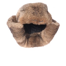 Real Rabbit Fur Hat for Men Classic Russian Trapper Ushanka for Women, Perfect for Winter Outdoor