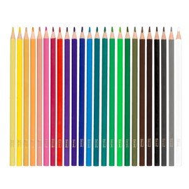 Idena 20114 Colouring Pencils in Ergonomic Triangle Shape, 24 Wood-Free Colouring Pencils in Cardboard Case for Painting, Drawing, Writing and Colouring, Triangular Pens for Children's Garden, School