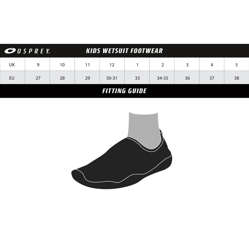 Osprey Kids Wetsuit Boots, Neoprene Boots for Kids, Aqua Anti-Slip