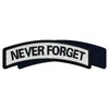 Never Forget Tactical Patch Embroidered Morale Badge Applique Hook &