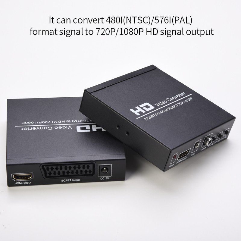 SCART/HD to HD Video Converter Support 720P/1080P Switch PAL/NTSC Switch