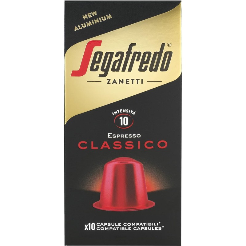 Segafredo Zanetti - 100 Nespresso® * Compatible Capsules, Classico Coffee,