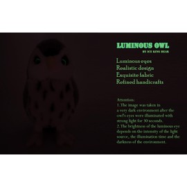 ICE KING BEAR Zoo Animals Stuffed Plush Toy (Owl 10'')