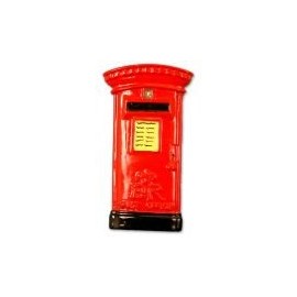 Collectible, Adorable Ceramic London Great Britain English British Post Box / Mailbox Magnet Souvenir! Souvenir / Speicher / Memoria! Hand-Painted Ceramic Collectible Post Box / Mailbox Magnet! A Classic and Detailed British Souvenir! Aimant / Magnet / M