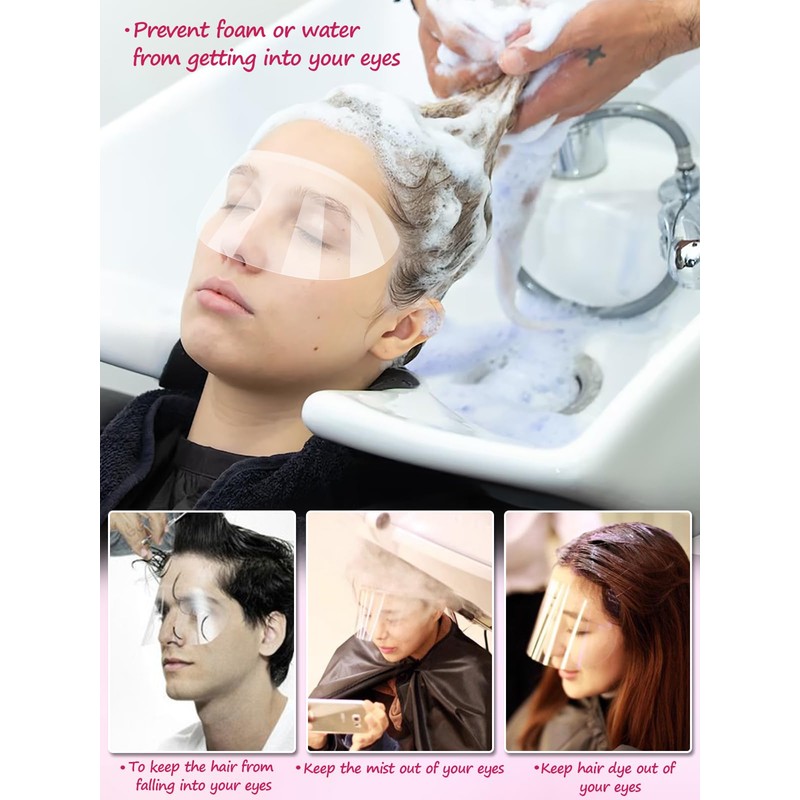 EBANKU 200 PCS Shower Face Eye Shields, Clear Eyebrow Shower