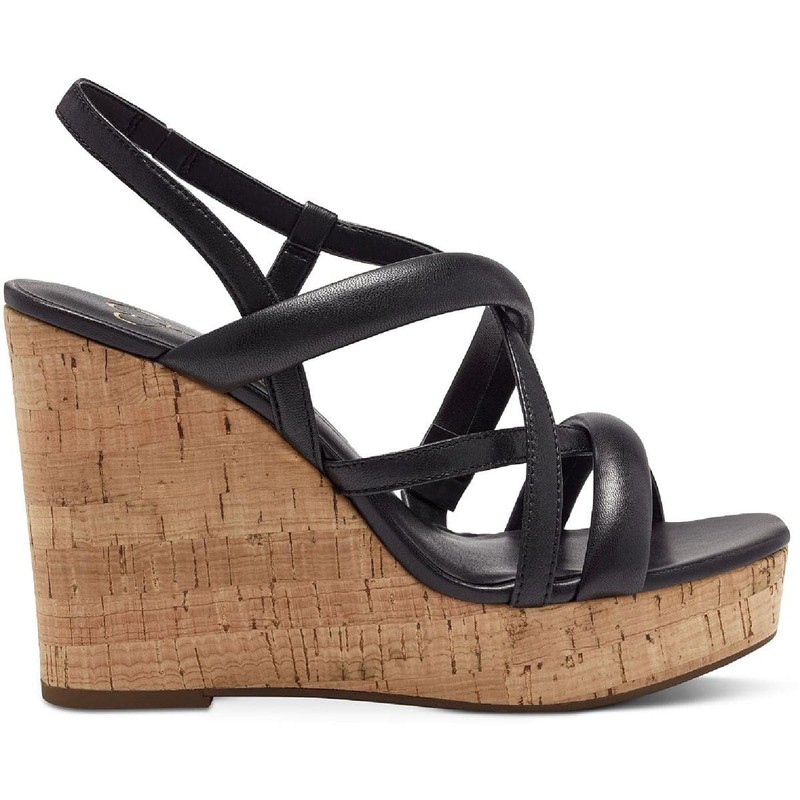 Jessica Simpson Women's Simina Wedge Sandal, Black, 6.5