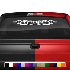 Sticky Creations LA MAMALONA Decal Sticker Windshield Window Vinyl Graphic Banner Rear Back Car Truck SUV Vehicle Calcomanía Troca Carro Tribal 36"x4.25"+ (Design #122)