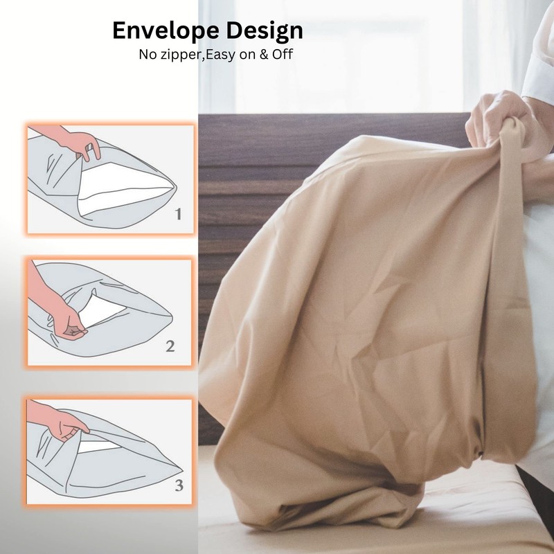 Kanak Pillowcase 2 pack Polycotton Pillow case cover 50x75cm -