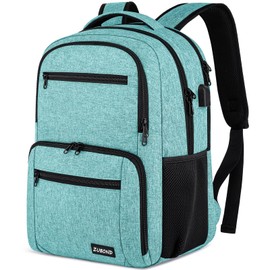 ZUBOND Backpack for Men and Women, Backpack for School Teen Boys, Business Travel Water Resistant Sturdy 15.6 Inch Laptops Back Pack with USB Charging Port, College School Computer Bag Gift