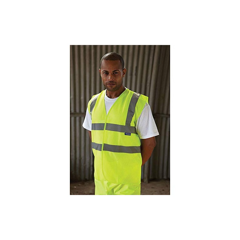 Yoko Hi-Vis Open Mesh Vest / Jacket (L) (Hi Vis