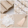 SANLEHAUSE Beige Table Runner, 40 x 300 cm, Linen Look,