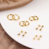 FASACCO 14K Cartilage Earrings Small Tiny Stud Earring Gold Studs