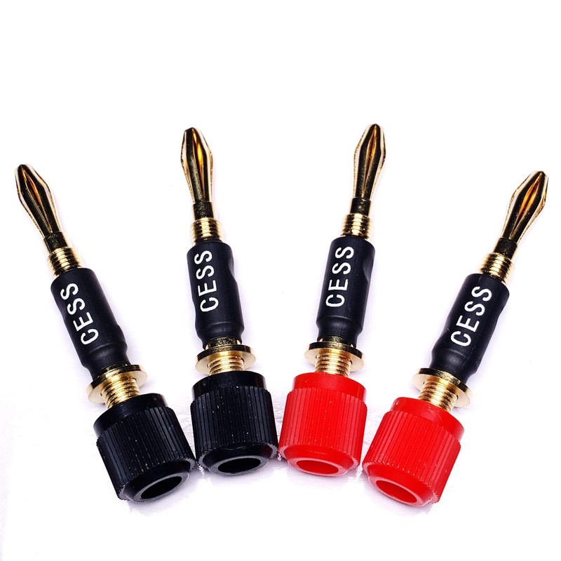 CNCESS CESS-061 Spade Fork Binding Post to Banana Plugs Amp