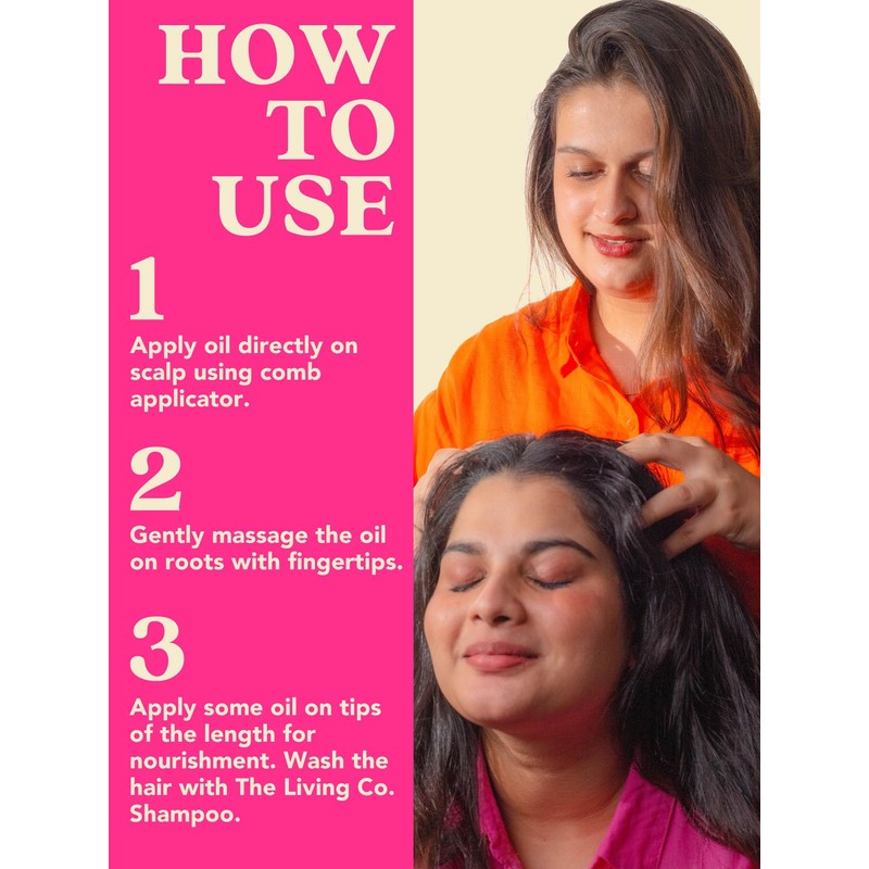 THE LIVING CO Shikakai + Bhringraj Stimulating Hair Oil For