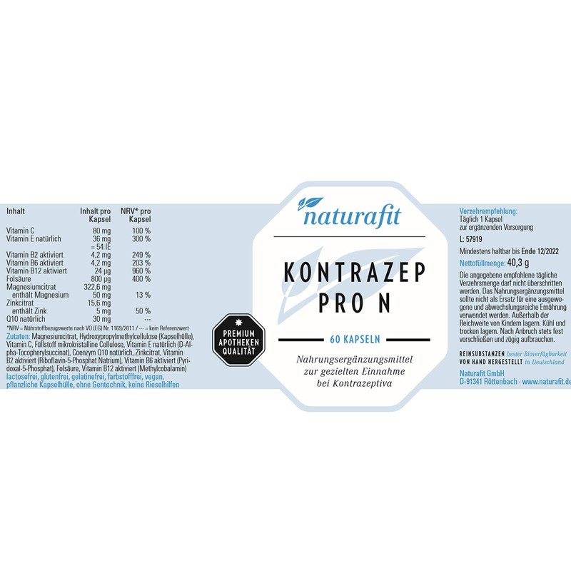 naturafit Kontrazep Pro N Capsules, Pack of 60 Capsules