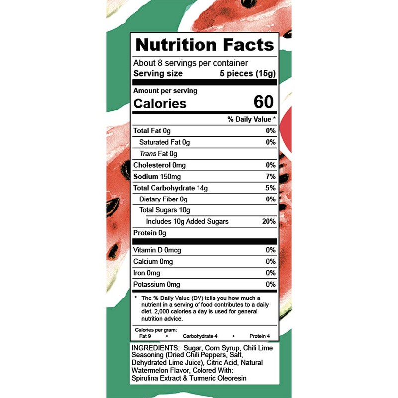 4 Pack 4oz Divine Watermelon: Hard Candy filled with chili