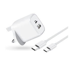 KP TECHNOLOGY - Oppo Reno 8 5G / Oppo Reno8 Pro 5G / Oppo Reno8 Lite 5G Multi Port Fast Charger (TYPE C Cable + Dual Port Plug) (WHITE)