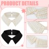 Hicarer 2 Pieces Pearl Collar Necklace for Women Detachable Fake