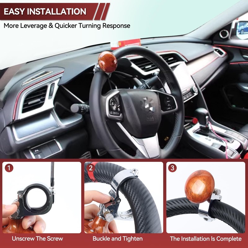 Steering Wheel Knob, AUTOXBERT Universal Steering Wheel Aid Handle Assister