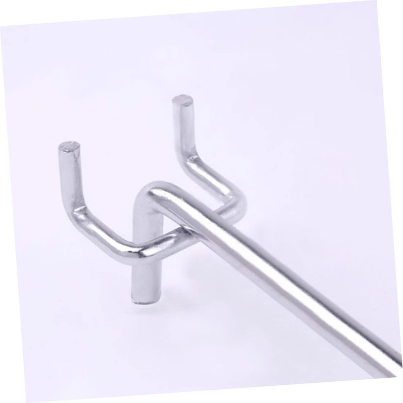 ABOOFAN 50Pcs Triangular Hole Board Hooks for Supermarket Shelving Thick